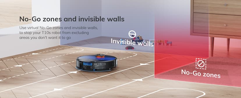 ILIFE Robot Vacuum and Mop Combo, Self Emptying for 60 Days of Cleaning, 3000Pa Suction and Lidar Navigation, Smart Mapping, Wi-Fi/App/Alexa Control, for Pet Hair Carpet Hard Floor, T10s