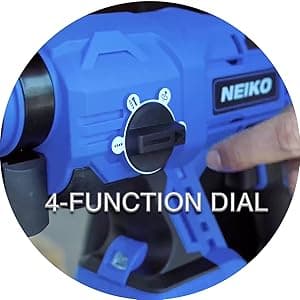 NEIKO 10882A Cordless Rotary Hammer Drill, Includes 20-Volt Li-ion Rechargeable Battery, Fast Charger, SDS Plus Hammer Drill, Heavy Duty Brushless Demolition Hammer, Cordless Hammer Drill, Rotohammer