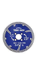 7" Diamond Turbo Blade Granite Diamond Blade for Granite Marble Porcelain Tile Wet/Dry Cutting