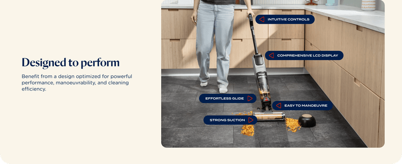 Bissell® CrossWave® OmniForce™ Cordless Multi-Surface Hard Floor Cleaner Wet Dry Vacuum with Dedicated Dry Vacuum Mode, 3882