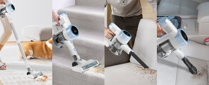 Cordless Vacuum Cleaner, 35Kpa Cordless Vacuums for Home, 500W Stick Vacuum Cleaners with Long Runtime, Lightweight, Powerful, Large Dust Cup Vacuum Cleaner for Pet Hair Hard Floor