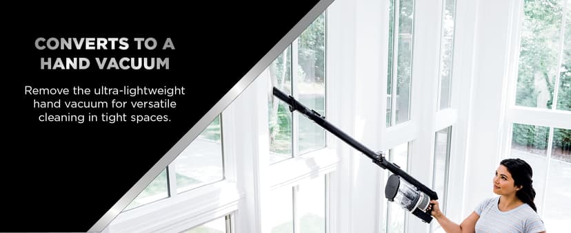 Shark Vertex Pro Cordless Vacuum Cleaner with HEPA Filter, Lightweight, Portable, Removable Handheld, Self Cleaning DuoClean PowerFins, 120-min Runtime, IQ Display, Black/Silver, IZ682H