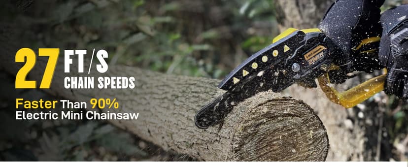 IMOUMLIVE 2-IN-1 Cordless Pole Saw & Mini Chainsaw, 21V 3.0Ah Battery Powered 6 Inch Electric Pole Chainsaw, 6.6 LB Lightweight, 14.8-Foot MAX Reach Pole Saw for Tree Trimming