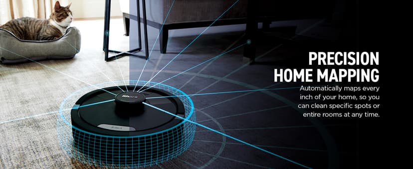 Shark Matrix Plus 2in1 Robot Vacuum & Mop with Sonic Mopping, Matrix Clean, Home Mapping, HEPA Bagless Self Empty Base, CleanEdge, for Pet Hair, Wifi, Black/Silver (RV2610WA)