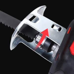 Cordless Reciprocating Saw | 21V 2000mAh * 2 Batteries, 3000RPM, 28mm Stroke Length, 4 Blades | Electric Power Reciprocating Saw for Wood/Metal/PVC Cutting