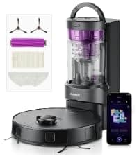 Eureka Robot Vacuum with Bagless Self Emptying Station, 2 in 1 Robotic Vacuum and Mop Combo, 60-Day Capacity, 4000Pa Suction, Auto Lifting Mop, LiDAR Navigation,NER E10s