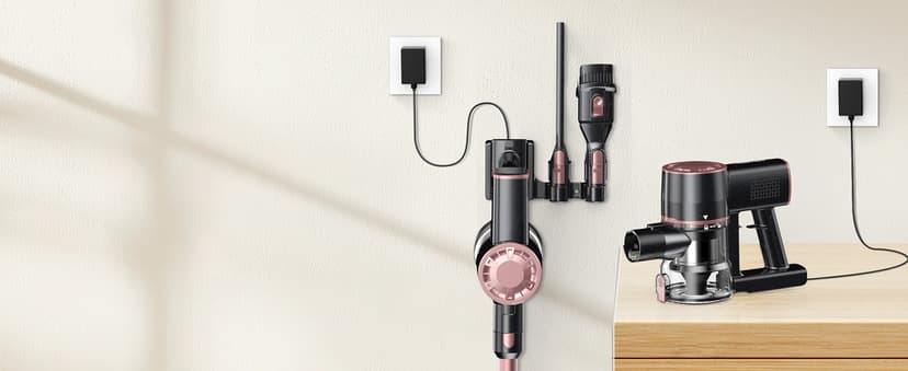 V8PRO Cordless Vacuum Cleaner for Home - 25Kpa Stick Vacuum with Self Standing Design, Max 35Min Runtime, 6 in 1 Lightweight Vacuum for Hardwood Floors and Carpet Pet Hair (Champagne)