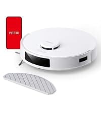 Yeedi C12 Robot Vacuum Cleaner and Mop, 8000Pa Strong Suction, ZeroTangle Brush, Smart Navigation, Self-Charging, White