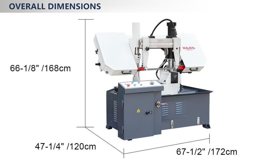 KAKA INDUSTRIAL TBK11A 11Inch Hydraulic Double Column Rotating Head Band Saw Industrial Grade Metal Cutting Powerhouse