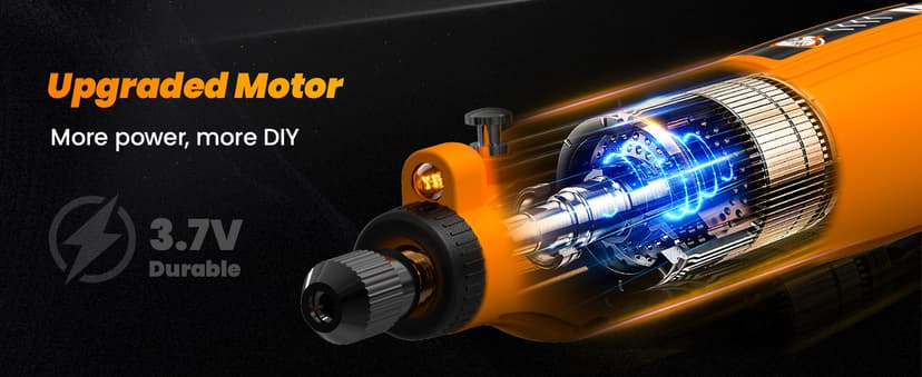 HARDELL Mini Cordless Rotary Tool, 5-Speed and USB Charging Rotary Tool Kit with 69 Accessories, Multi-Purpose 3.7V Power Rotary Tool for Sanding, Polishing, Drilling, Etching, Engraving, DIY Crafts