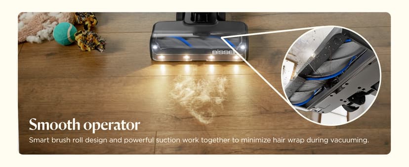 Bissell PowerClean FurFinder 200W Self-Standing Cordless Vacuum w/Tangle Free Brush Roll, Strong Suction, Removeable Battery, Wall Mount, Upholstery Tool & Bright Headlights