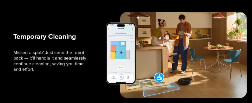 roborock Q10 X5+ Robot Vacuum and Mop, Self-Emptying, Hands-Free Cleaning for up to 7 Weeks, 10,000Pa Suction, Obstacle Avoidance, LiDAR Navigation, No-Go Zones, Black