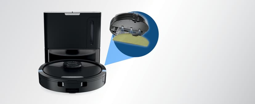 Shark Matrix Plus 2in1 Robot Vacuum & Mop with Sonic Mopping, Matrix Clean, Home Mapping, HEPA Bagless Self Empty Base, CleanEdge, for Pet Hair, Wifi, Black/Silver (RV2610WA)