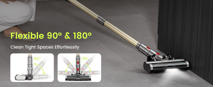 Cordless Vacuum Cleaner, 550W/48Kpa Self-Standing Vacuum Cleaners for Home, up to 70 mins Run Time, Powerful Suction with Touch Screen, Stick Vauum Cleaner for Pet Hair,Carpet,Hardwood Floor