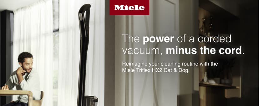 Miele Triflex HX2 Cat & Dog Cordless Stick Vacuum Cleaner, 60 min runtime, Obsidian Black / Rose Gold