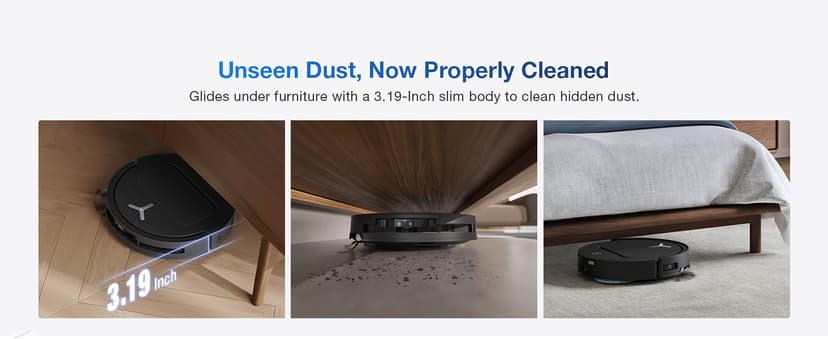 ECOVACS DEEBOT T50 PRO Omni Robot Vacuum and Mop, 3.19” Ultra-Slim, 15,000Pa Suction, ZeroTangle 2.0, TruEdge Edge Cleaning, AIVI 3D Obstacle Avoidance, Auto Mop Wash & Dry, Self-Emptying