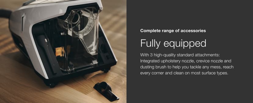 Miele Blizzard CX1 Cat & Dog Bagless Canister Vacuum, Lotus White - Pet Hair, Portable