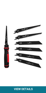 Multi Blades Hand Saw, Small Hand Saw Tool Set for Cutting Wood, Drywall, Plywood, Plastic, Soft Metal for DIY Crafts in Portable Storage Case with Screwdriver Bits