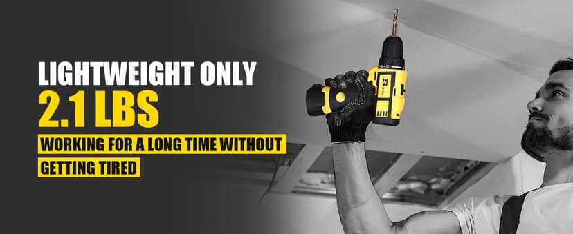 BOSI TOOLS Brushless Cordless Drill Set 16.8V Power Drill Driver Kit with 2 2000mAh Batteries and Charger 3/8-Inch Keyless Chuck 2 Speed 20+1 Position Torque Setting 27pcs Drill Screwdriver Bits