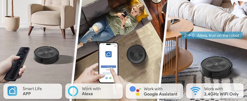 Robot Vacuum and Mop: 2-in-1 Robot Vacuum Cleaner 3000Pa Strong Suction & Tangle-Free & Alexa/APP Control & Self-Charging, Schedule Cleaning Robotic Vacuum for Pet Hair, Hard Floor, Carpet
