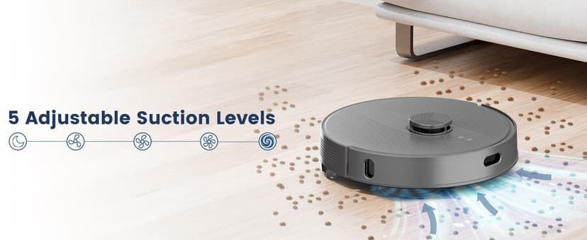 AIRROBO T25+ Robot Vacuum and Mop Combo,5500Pa Powerful Suction, Self-Emptying, 60-Day Capacity, 240 Mins, Smart APP Control, Multi-Floor Mapping,Perfect for Hard Floors, Carpets, and Pet Hair