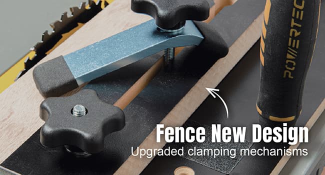 POWERTEC 71395 Taper/Straight Line Jig for Table Saws with 3/4” Wide by 3/8” Deep Miter Slot