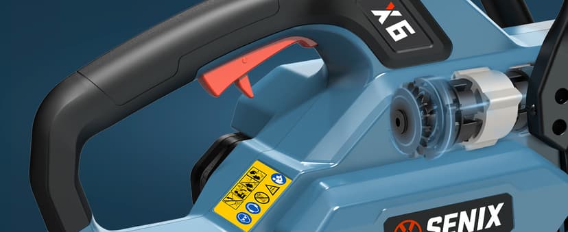 SENIX Chainsaw|60V 18" Battery Chainsaw|Brushless Electric Chainsaws|Cordless Chain Saw with 4Ah Battery & Charger|Garden Tool for Trees, Pruning, Branch Trimming, Best Gifts for Man, CSX6-M1