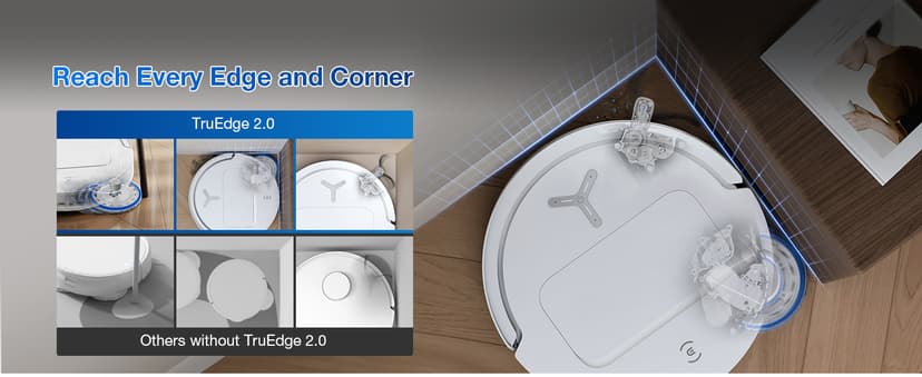 ECOVACS DEEBOT T50 PRO Omni Robot Vacuum and Mop, 3.19” Ultra-Slim, 15,000Pa Suction, ZeroTangle 2.0, TruEdge Edge Cleaning, AIVI 3D Obstacle Avoidance, Auto Mop Wash & Dry, Self-Emptying,White