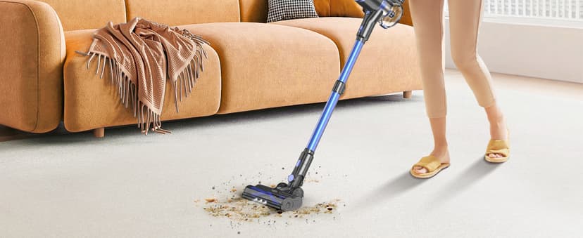 NADALY Cordless Vacuum Cleaner, Stick Vacuum with 3 Powerful Suction Modes, Max 45 Mins Runtime, Anti-Tangle Vacuum Cleaner for Home, 8-in-1 Rechargeable Vacuum for Carpet, Pet Hair, Hard Floors