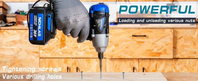 Cordless Impact Wrench, 2 IN 1 Screwdriver Head, 21V electric power wrench, 420Nm High Torque, 4 Pole Motor, Include Battery & Charger & Carrying Plastic Box