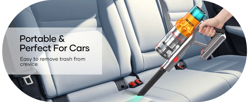 Cordless Vacuum Cleaners for Home,8-in-1/65Min/600W/48Kpa Powerful Suction,Self-Standing Cordless Stick Vacuum Cleaner,Lightweight Anti-Tangle Rechargeable Vacuum for Floor/Carpet/Pet Hair/Car