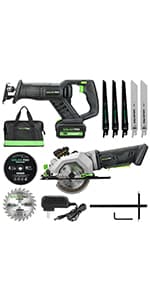 GALAX PRO Cordless Drill Driver/Impact Driver with 1pcs 1.3Ah Lithium-Ion Batteries, Charger Kit, 11pcs Accessories and Tool Bag