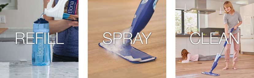 Bona Hardwood Floor Cleaner Refill - 128 fl oz - Unscented - Refill for Bona Spray Mops and Spray Bottles - Residue-Free Floor Cleaning Solution for Wood Floors
