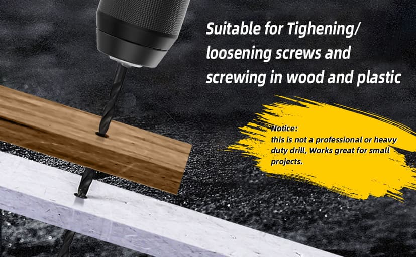 21V Cordless Power Drill/Driver Set, Electric Power Drill Set with 2 Battery & Charger, 3/8” Keyless Chuck, 2 Variable Speed, 28-Piece Kit Power Drill Drivers for Home Use