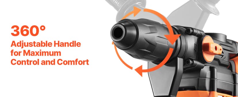 VEVOR 1-9/16 Inch SDS-Max Rotary Hammer Drill, 13Amp Corded Drills, Heavy Duty Chipping Hammers w/Vibration Control & Safety Clutch, Electric Demolition Hammers Variable Speed, Power Tool For Concrete