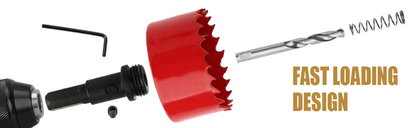 13PCS Bi-Metal Hole Saw Kit with Drill Bits, Carbide Hole Saw Set for Thin Metal and Wood, Cutting Diameter 3/4'' to 3''