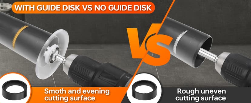 Inside Pipe Cutter for PVC Pipe, Cutter Tool Set with Scale Adjustable Depth Gauge, 5PCS Saw Blades and Hex Shank, Internal Plastic ABS Pipe Cutter Set