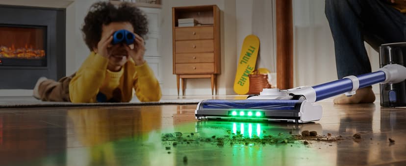 Ultenic Cordless Vacuum Cleaner, 45KPa 500W Motor Stick Vacuum Rechargable,Green Light for Dust Detection, Self Standing Design with 1L Dust Cup, Stick Vacuum for Home, Pet Hair, Hardwood Floors