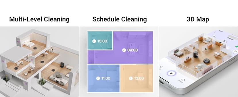 Eureka J15 Ultra Self Emptying Robot Vacuum, 19,000 Pa Suction, Flex-Arm Mop Design, 167℉Hot Water Mop Washing & 131°F Hot Air Drying, AI Obstacle Avoidance, Black