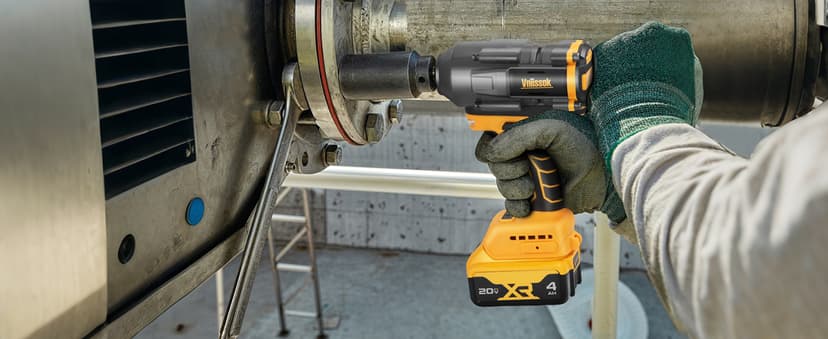 Cordless Impact Wrench 1/2 inch for Dewalt 20V Battery, 1000/1200N.m Impact Driver High Torque Brushless Electric Impact Gun Includes LED Work Light Variable Speeds for Car/Truck RV/Mower