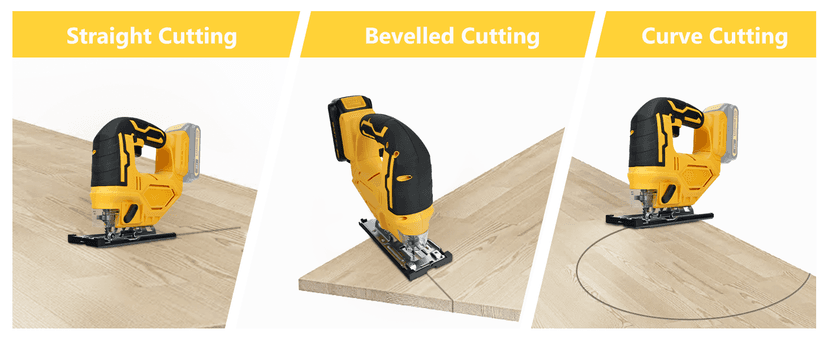 Cordless Jig Saw for DeWalt 20V Battery, Brushless Jigsaw Tool, 0°-45° Bevel Cuts, 3-Position Orbital for Wood/Metal/PVC Cutting (NO Battery)