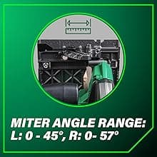 Metabo HPT 12-Inch Dual Bevel Sliding Miter Saw, 4000 RPM No-Load Speed, 45° Left and Right Bevel Range, Precision Miter Angles, 9 Detent Stops, Xact Cut Shadow Line, C12RSH3