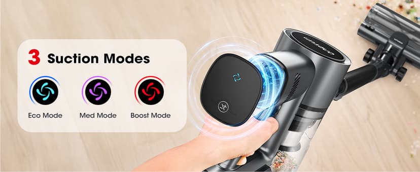Cordless Vacuum Cleaners for Home, G26 Vacuum Cleaner, 45KPA Powerful Suction, Up to 60 Minutes, Tangle-Resistant, Rechargeable Stick Vac with Wall Mount for Pet Hair, Hardwood Floors