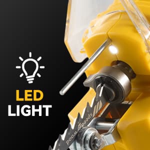 Cordless Jig Saw for De-Walt 20V Battery, 7 Speed Variable Up to 3200RPM, LED Light, 45° Bevel Cuts, 3 Orbital Motions, with Jig Saw Blade for Straight/Curve/Circle Cutting(Battery Not Include)