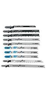 Bosch T102H 3-Piece 3 In. 10 TPI Clean for PVC High Carbon Steel Jig Saw Blades