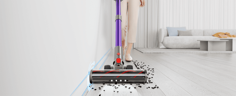 Cordless Vacuum Cleaner, 48KPA 550W 65Mins Self-Standing Vacuum Cleaners for Home, Cordless Stick Vacuum with Oversized Dust Cup, Rechargeable Vacuum for Hardwood Floor, Carpet, Pet Hair