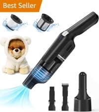 Cordless Handheld Vacuum, 15KPA Powerful Car Vacuum, Rechargeable, Charging Dock, Ergonomic Handle, 2-in-1 Crevice Tool, 1.8lb Portable Handheld Vacuums with 2-Speed for Car, Home