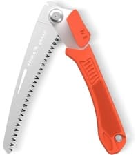 FLORA GUARD 7.7-Inch Folding Saw, Pruning Hand Saw with Triple-Cut Razor Teeth for Wood Cutting, Tree Trimming, and Camping