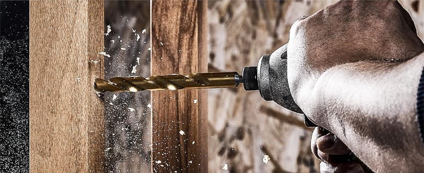 amoolo Hex Shank Drill Bit Set (13Pcs Set+3 Pcs Free), Premium 4341 HSS Titanium Impact Hex Drill Bits for Wood, Steel, Metal, Plastic, Quick Change Design (1/16 -1/4 )