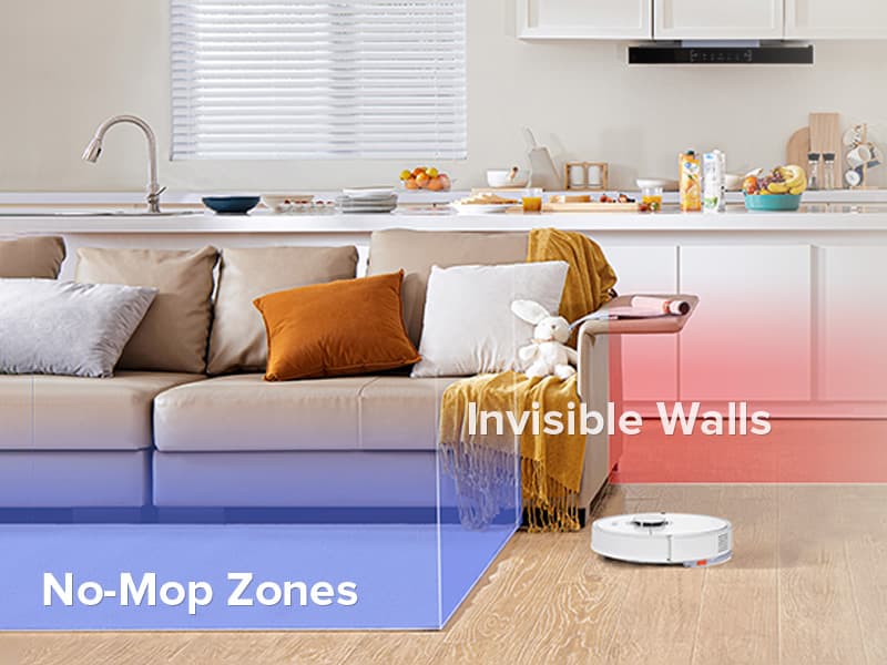 roborock Q7 Max Robot Vacuum and Mop Combo, 30-Level Water Flow Control, 4200Pa Suction, PreciSense LiDAR Navigation, No-Go Zone, No-Mop Zone, App & Voice Control, Ideal for Pet Hair